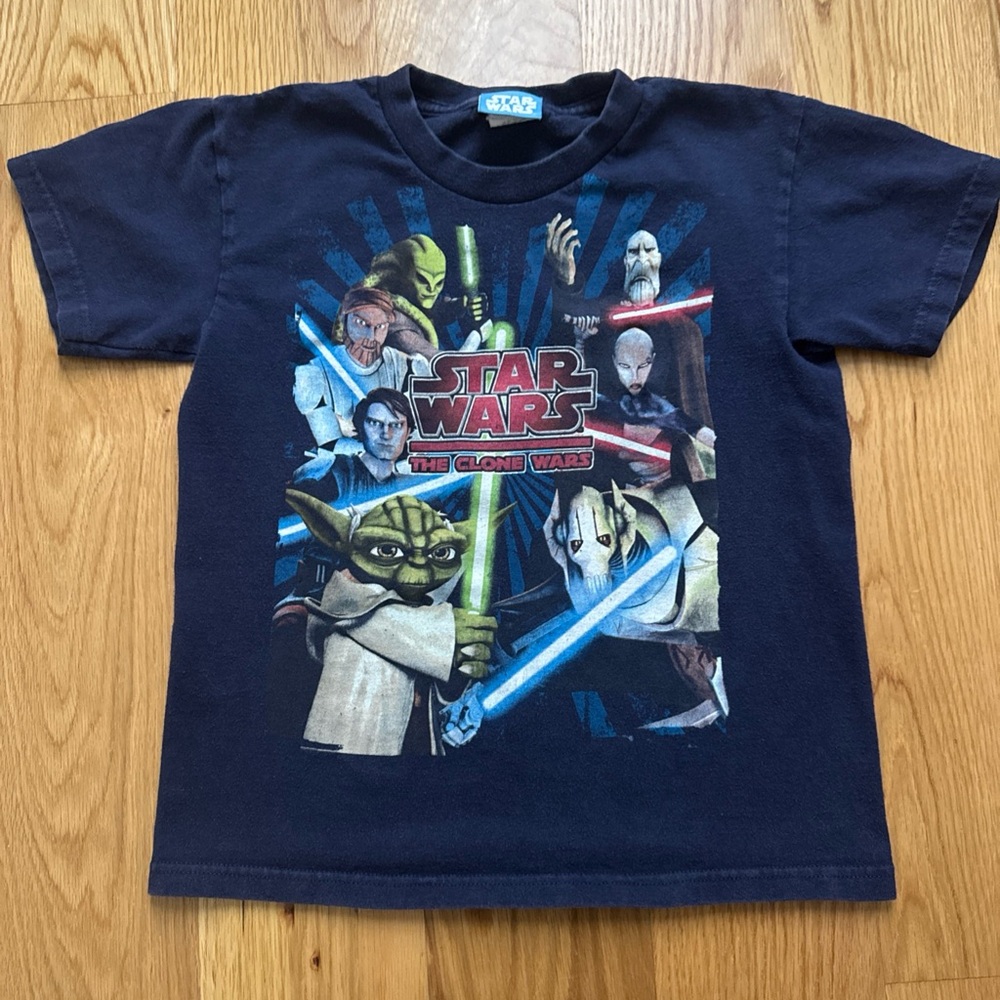 VTG Star Wars Blue Graphic Tee kids size 8